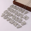 Pendant Necklace Copper Inlaid Zircon With Letter Pattern Electroplated