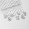 Pendant Necklace Copper Inlaid Zircon With Letter Pattern Electroplated
