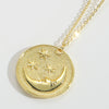 Pendant Necklace Copper 14K Goldplated Simple Geometric Heart Insect Bee Element