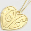 Pendant Necklace Copper 14K Goldplated Simple Geometric Heart Insect Bee Element