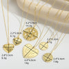 Pendant Necklace Copper 14K Goldplated Simple Geometric Heart Insect Bee Element