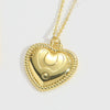 Pendant Necklace Copper 14K Goldplated Simple Geometric Heart Insect Bee Element