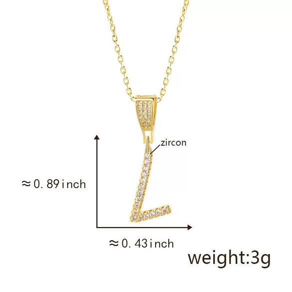 Pendant Necklace Copper Letter Jewelry Electroplating Allmatch Style