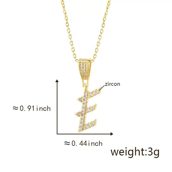 Pendant Necklace Copper Letter Jewelry Electroplating Allmatch Style