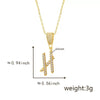 Pendant Necklace Copper Letter Jewelry Electroplating Allmatch Style