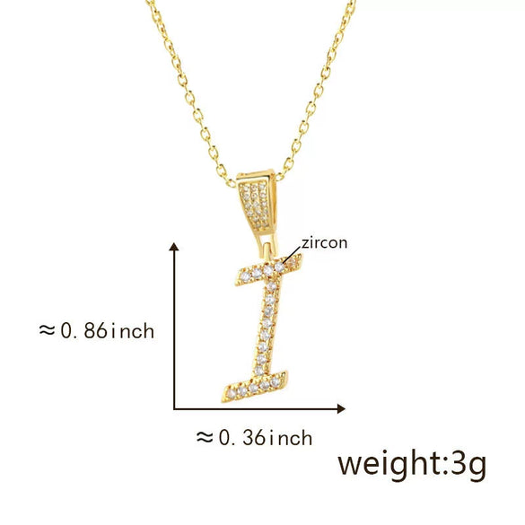 Pendant Necklace Copper Letter Jewelry Electroplating Allmatch Style
