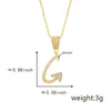 Pendant Necklace Copper Letter Jewelry Electroplating Allmatch Style