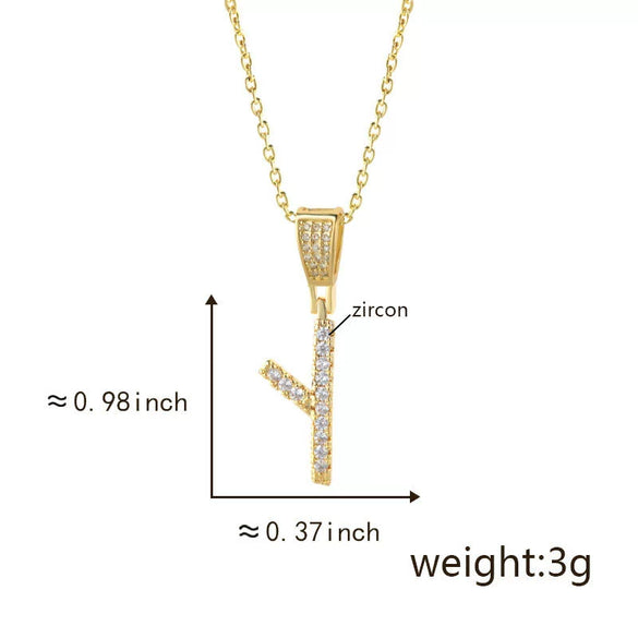 Pendant Necklace Copper Letter Jewelry Electroplating Allmatch Style