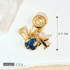 Pendant Necklace Copper Micropaved Zircon Wings Heart Constellation Shape Electroplating Style