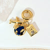 Pendant Necklace Copper Micropaved Zircon Wings Heart Constellation Shape Electroplating Style