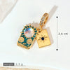 Pendant Necklace Copper Micropaved Zircon Wings Heart Constellation Shape Electroplating Style