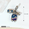 Pendant Necklace Copper Micropaved Zircon Wings Heart Constellation Shape Electroplating Style
