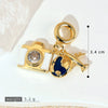 Pendant Necklace Copper Micropaved Zircon Wings Heart Constellation Shape Electroplating Style