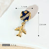 Pendant Necklace Copper Micropaved Zircon Wings Heart Constellation Shape Electroplating Style