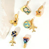 Pendant Necklace Copper Micropaved Zircon Wings Heart Constellation Shape Electroplating Style