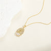 Pendant Necklace Copper Mixed Gem Inlay Devil's Eye Retro Electroplated Ochain For Women