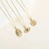 Pendant Necklace Copper Mixed Gem Inlay Devil's Eye Retro Electroplated Ochain For Women