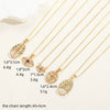 Pendant Necklace Copper Mixed Gem Inlay Devil's Eye Retro Electroplated Ochain For Women
