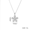 Pendant Necklace Copper Mixed Gem Inlay Electroplating Sunflower Leaves Light Luxury Style For Women