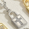 Pendant Necklace Copper Mixed Gem Inlay Fivepointed Star Heart Cross Lock Microinlay For Women