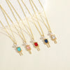 Pendant Necklace Copper Mixed Gem Inlay Pearl Inlaid Cartoon Character Ochain For Women