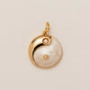 Pendant Necklace Copper Mixed Gemstone Inlay Geometric Shape Minimalist Style Vacuum Plating Real Gold