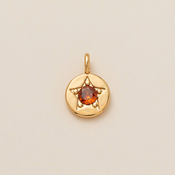 Pendant Necklace Copper Mixed Gemstone Inlay Geometric Square 12 Birthstone Women's Accessories
