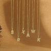 Pendant Necklace Copper Mixed Gemstone Setting Electroplating Simple Style With Letters Numbers Text