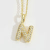 Pendant Necklace Copper Mixed Gemstone Setting Electroplating Simple Style With Letters Numbers Text