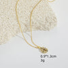 Pendant Necklace Copper Mixed Gemstone Setting Electroplating Simple Style With Letters Numbers Text