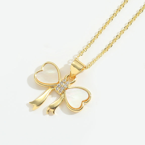 Pendant Necklace Copper Mixed Gemstone Setting Geometric Electroplating For Women