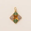 Pendant Necklace Copper Mixed Gemstone Setting Geometric Electroplating For Women