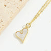 Pendant Necklace Copper Mixed Gemstone Setting Geometric Electroplating For Women