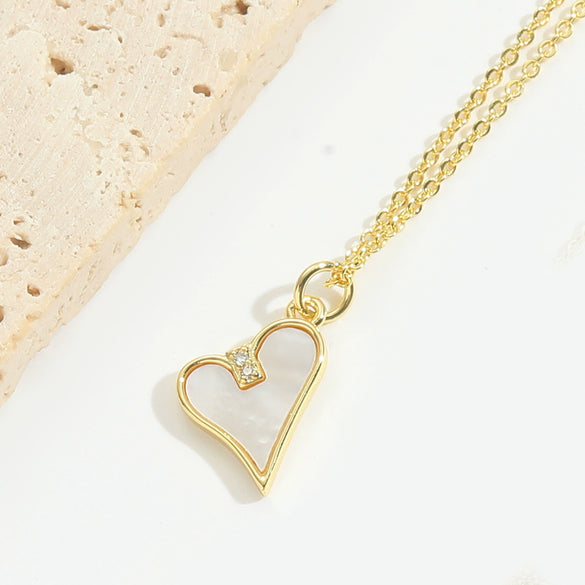 Pendant Necklace Copper Mixed Gemstone Setting Geometric Electroplating For Women
