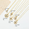 Pendant Necklace Copper Mixed Gemstone Setting Geometric Electroplating For Women