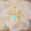 Pendant Necklace Copper Mixed Gemstone Setting Geometric Style Electroplated For Women