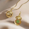 Pendant Necklace Copper Mixed Gemstone Setting Heart Geometric Vintage Electroplating
