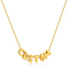 Pendant Necklace Copper Personality Electroplating Letters Numbers Text