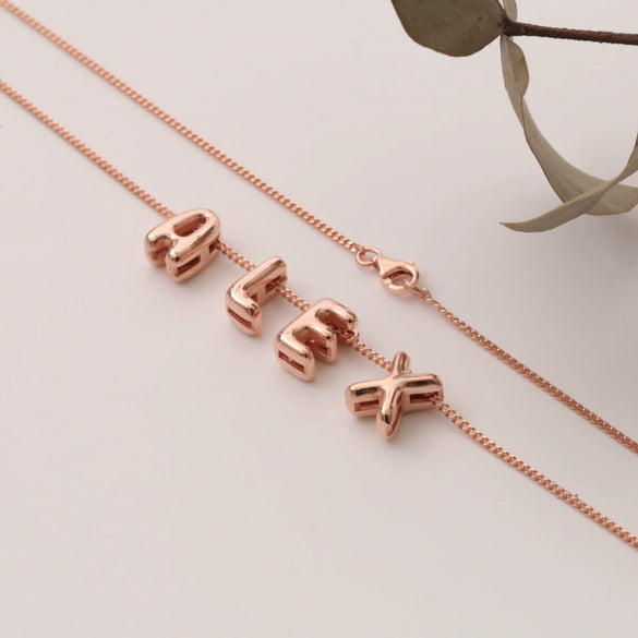 Pendant Necklace Copper Personality Electroplating Letters Numbers Text