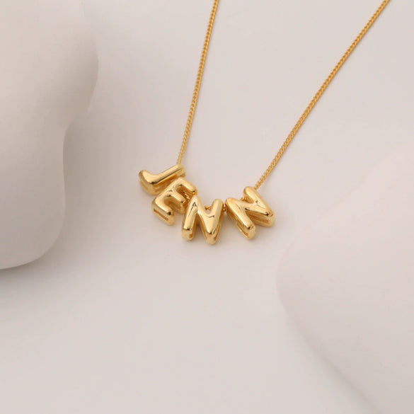 Pendant Necklace Copper Personality Electroplating Letters Numbers Text