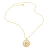 Pendant Necklace Copper Plated 18K Gold Geometric Heart Shape Unisex Electroplating