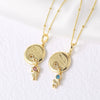 Pendant Necklace Copper Plated 18K Gold With Cartoon Characters U Shaped Design For Unisex