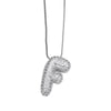 Pendant Necklace Copper Plated Real Gold Inlaid With Zircon Letter Design