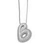 Pendant Necklace Copper Plated Real Gold Inlaid With Zircon Letter Design