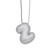 Pendant Necklace Copper Plated Real Gold Inlaid With Zircon Letter Design