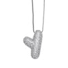 Pendant Necklace Copper Plated Real Gold Inlaid With Zircon Letter Design