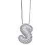 Pendant Necklace Copper Plated Real Gold Inlaid With Zircon Letter Design
