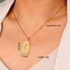 Pendant Necklace Copper Plated Real Gold Light Luxury Geometric Mixed Gemstone Setting Jewelry O Word Chain