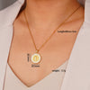 Pendant Necklace Copper Plated Real Gold Light Luxury Geometric Mixed Gemstone Setting Jewelry O Word Chain