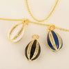 Pendant Necklace Copper Plated Real Gold Microinlaid Zircon Egg Geometric Light Luxury